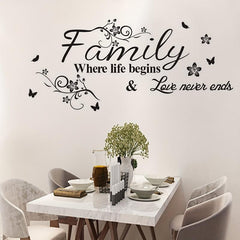 Family Love Wall Sticker for Living Room Decor