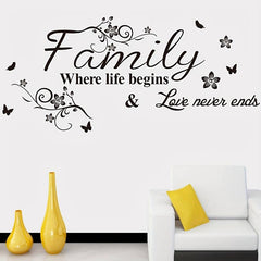 Family Love Wall Sticker for Living Room Decor
