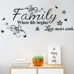Family Love Wall Sticker for Living Room Decor