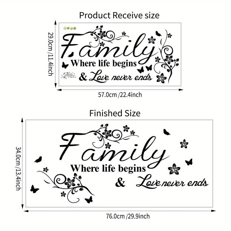 Family Love Wall Sticker for Living Room Decor