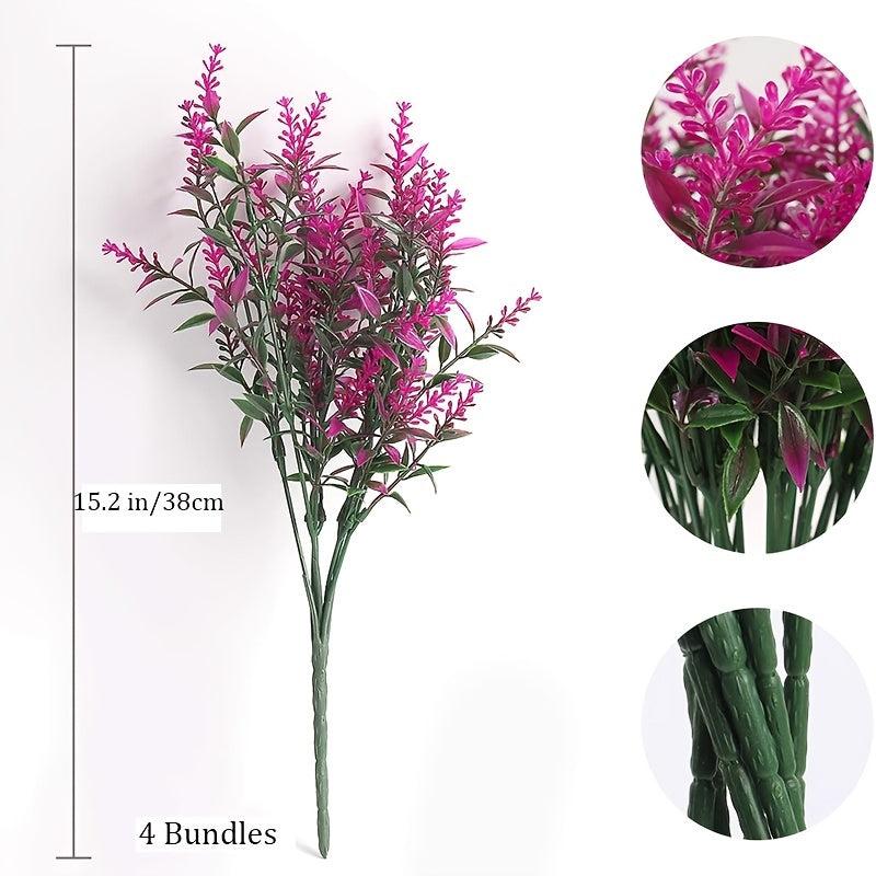 4 Bundles UV & Oxidation Resistant Artificial Flowers