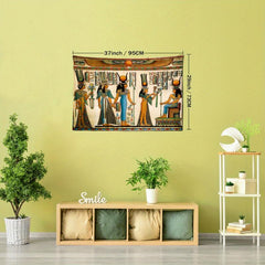 Egyptian Tapestry Wall Hanging for Home Decor - Installation Package Included