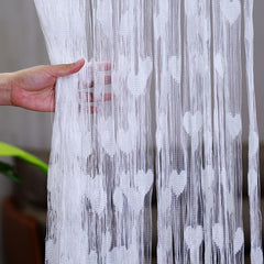 Romantic Love Line Curtain Princess Room Decoration Tassel Partition Curtain