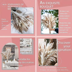 92pcs Dried Pampas Grass Bouquet Home Table Decor Living Room Decor