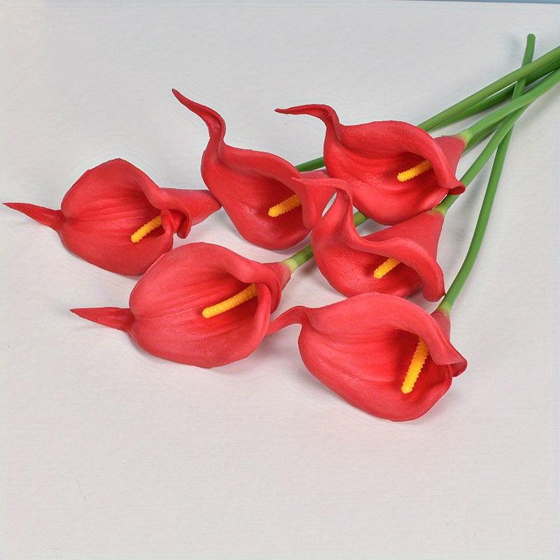 6pcs Real Touch Calla Lily Artificial Flowers for Weddings and Home Decor