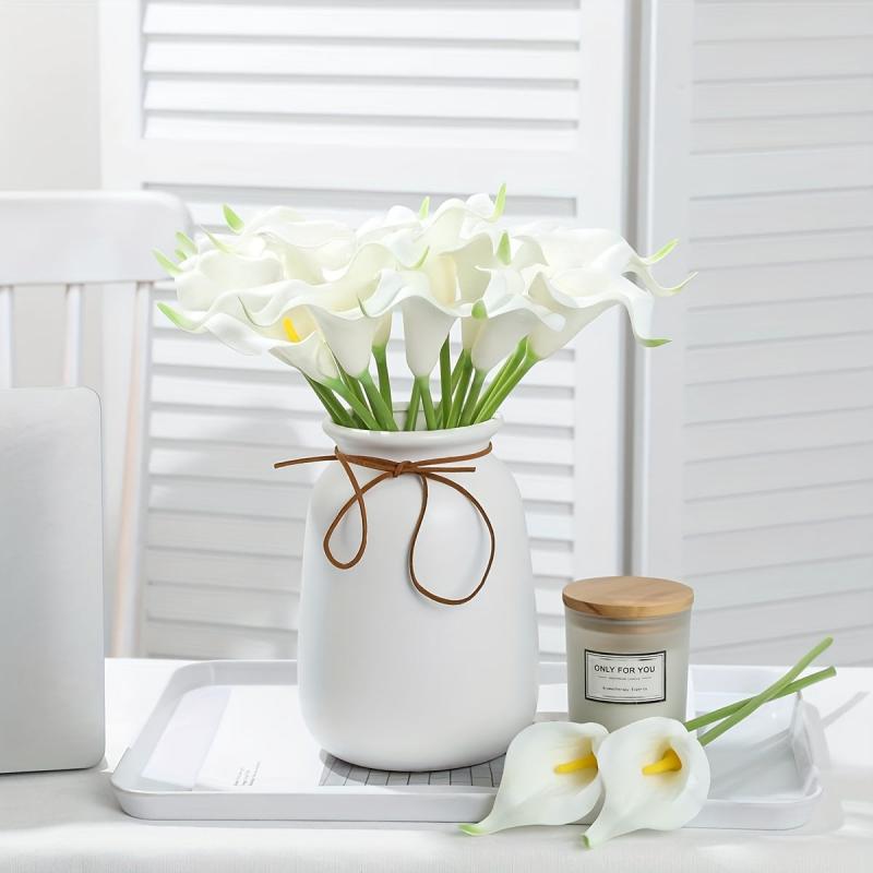 6pcs Real Touch Calla Lily Artificial Flowers for Weddings and Home Decor