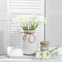 6pcs Real Touch Calla Lily Artificial Flowers for Weddings and Home Decor
