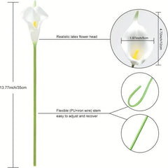6pcs Real Touch Calla Lily Artificial Flowers for Weddings and Home Decor