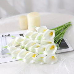 6pcs Real Touch Calla Lily Artificial Flowers for Weddings and Home Decor