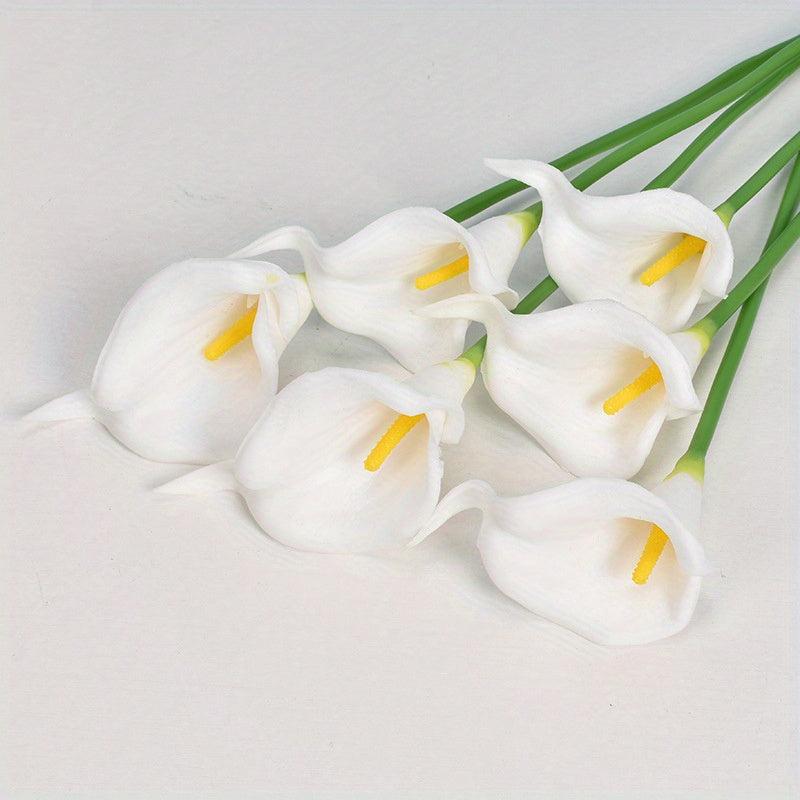 6pcs Real Touch Calla Lily Artificial Flowers for Weddings and Home Decor