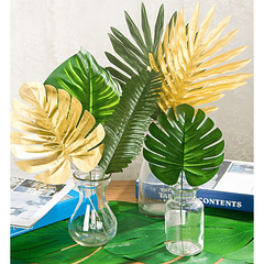 70pcs Artificial Palm Leaves Tropical Decorations for Luau Party Beach Wedding