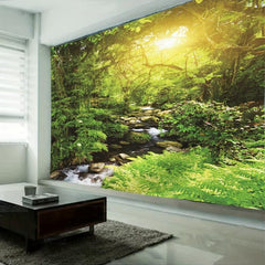 Natural Rainforest Mountain Stream Tapestry Wall Hanging for Living Room Bedroom