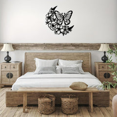 Modern Butterfly Flower Wall Hanging for Home Decor