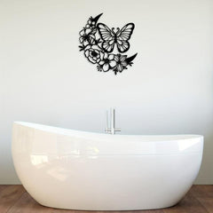 Modern Butterfly Flower Wall Hanging for Home Decor