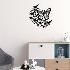 Modern Butterfly Flower Wall Hanging for Home Decor