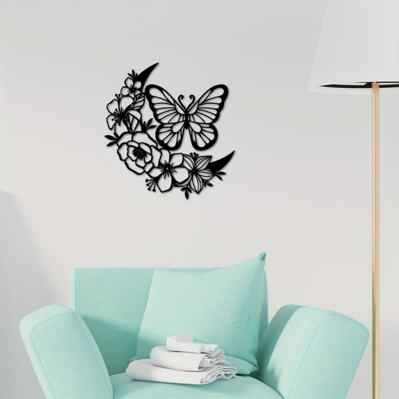 Modern Butterfly Flower Wall Hanging for Home Decor