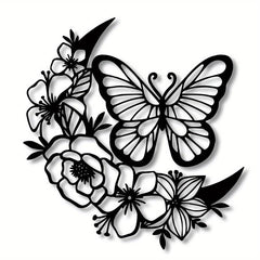 Modern Butterfly Flower Wall Hanging for Home Decor