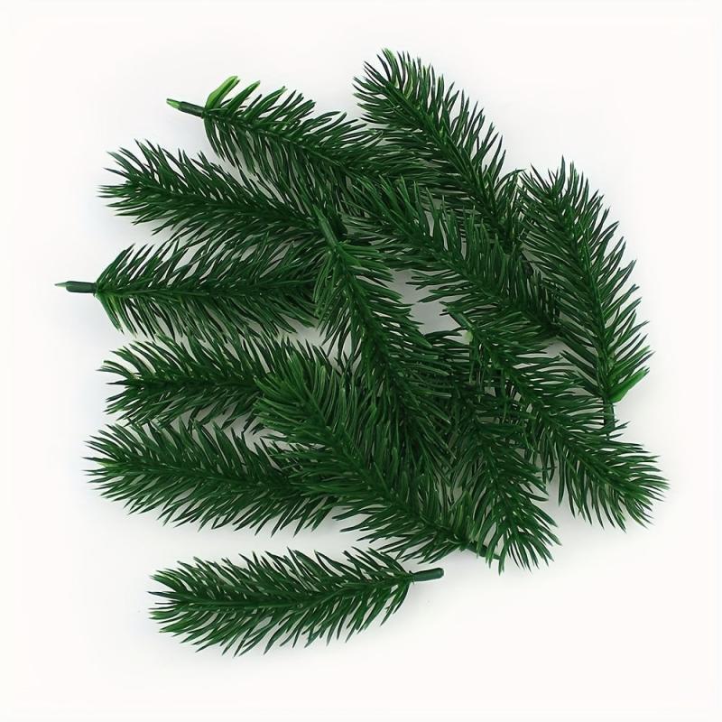 8cm Artificial Pine Branches Christmas Green Plants Pine Needles Branches Garl