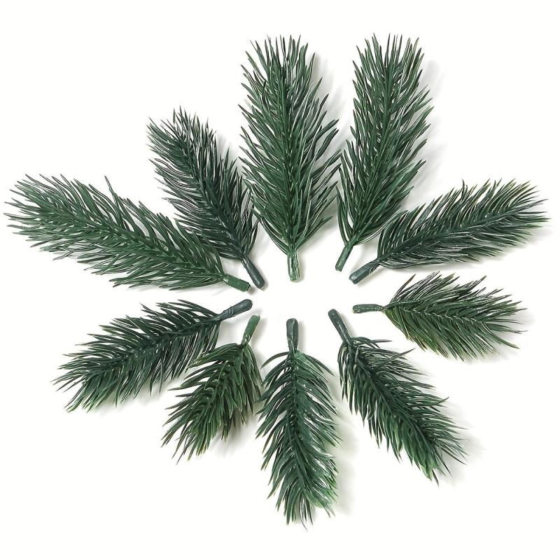 8cm Artificial Pine Branches Christmas Green Plants Pine Needles Branches Garl
