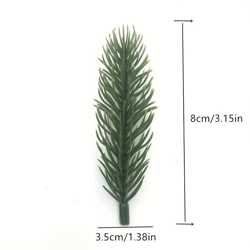 8cm Artificial Pine Branches Christmas Green Plants Pine Needles Branches Garl