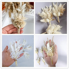 6pcs Mini Corsage Gypsophila Bouquets Dried Flowers Decoration