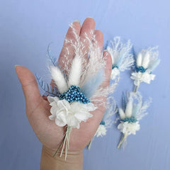 6pcs Mini Corsage Gypsophila Bouquets Dried Flowers Decoration