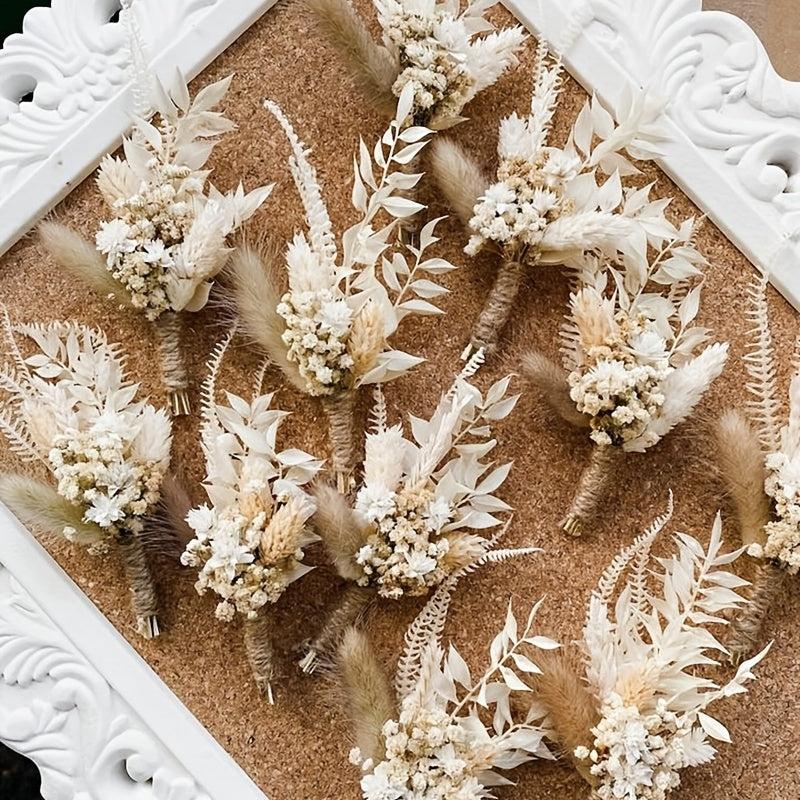 6pcs Mini Corsage Gypsophila Bouquets Dried Flowers Decoration