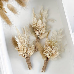 6pcs Mini Corsage Gypsophila Bouquets Dried Flowers Decoration