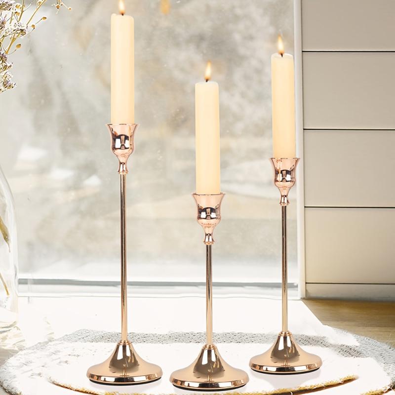 3pcs Single Head Candle Holder European Home Decor