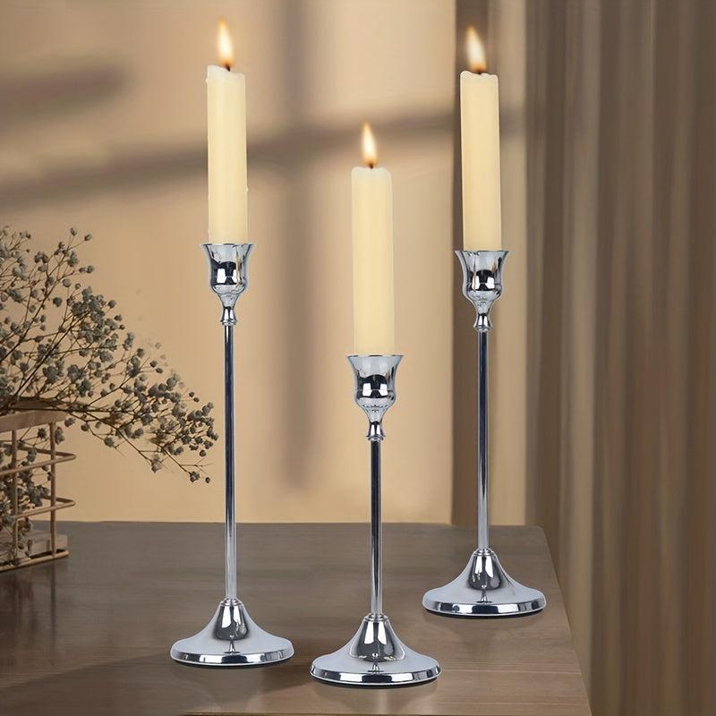 3pcs Single Head Candle Holder European Home Decor
