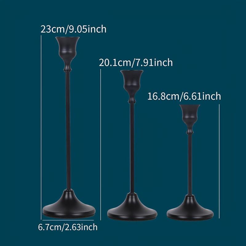 3pcs Single Head Candle Holder European Home Decor