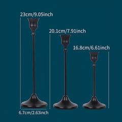 3pcs Single Head Candle Holder European Home Decor