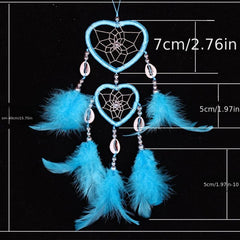 Creative Heart Shaped Dream Catcher Car Hanging Ornament Mom Gift