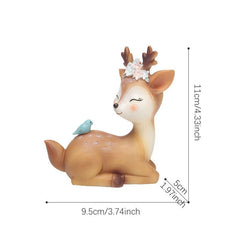 Deer Cake Topper Baby Shower Party Decoration Resin Ornament