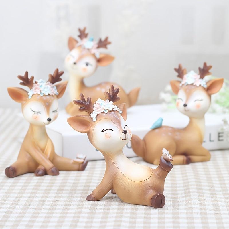 Deer Cake Topper Baby Shower Party Decoration Resin Ornament