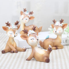 Deer Cake Topper Baby Shower Party Decoration Resin Ornament
