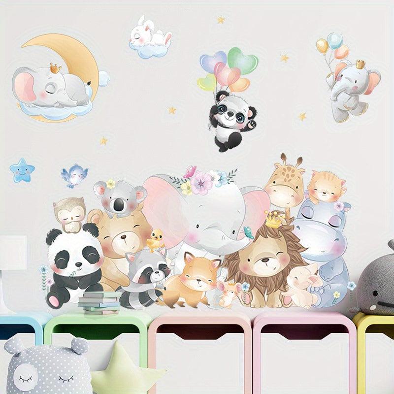 Cartoon Animal Wall Sticker for Nursery Kids Room