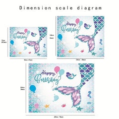 Mermaid Tapestry Birthday Party Decoration Background Cloth