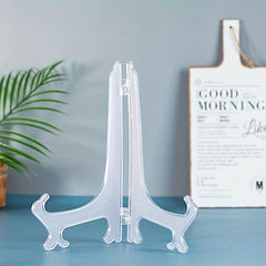 1pc Foldable Plate Holder Display Stand Picture Frame Holder Stand Easel