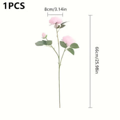5pcs Artificial Rose Flower Bulk Bouquets Real Touch Faux Flowers