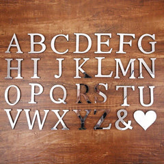 Silver Acrylic Mirror Alphabet Wall Sticker