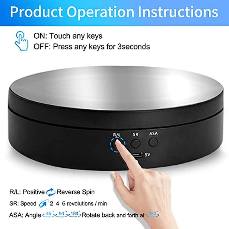 138mm Rotating Display Stand 360 Degree Motorized Turntable Display Stand
