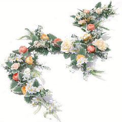 Pink Artificial Rose Garland for Wedding Decor