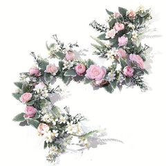 Pink Artificial Rose Garland for Wedding Decor