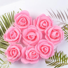 10 Foam Rose Flower Heads for DIY Wedding Bouquets & Celebrations