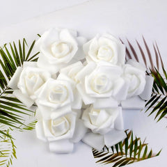 10 Foam Rose Flower Heads for DIY Wedding Bouquets & Celebrations