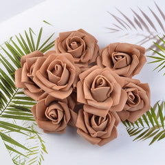 10 Foam Rose Flower Heads for DIY Wedding Bouquets & Celebrations