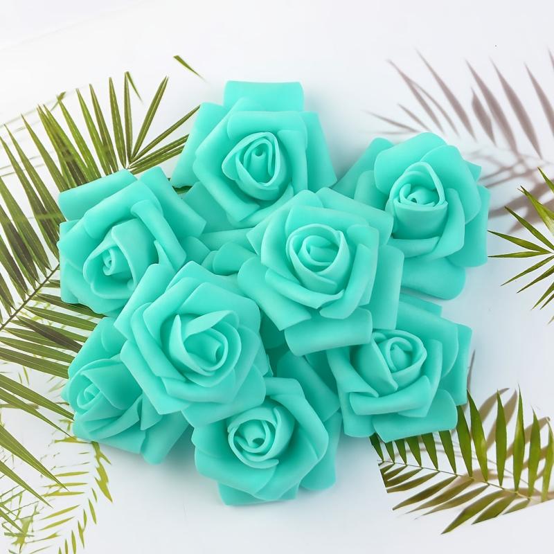 10 Foam Rose Flower Heads for DIY Wedding Bouquets & Celebrations