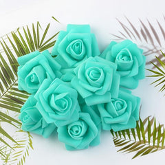10 Foam Rose Flower Heads for DIY Wedding Bouquets & Celebrations