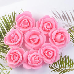 10 Foam Rose Flower Heads for DIY Wedding Bouquets & Celebrations